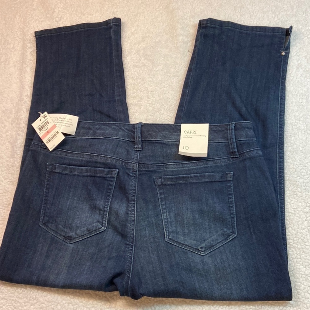 Style & Co Midrise Timmy Jean Capri Size 10 NWT